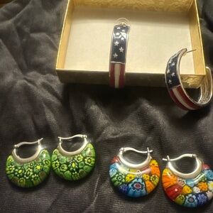 Lot of 3 pair of earrings